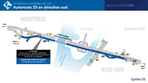 Autoroute 25 et tunnel Louis-Hippolyte-La Fontaine entre Longueuil et Montréal - Les travaux d'asphaltage et de réparation de la chaussée complétés près d'un mois à l'avance!