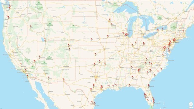 Map shows general location of the 100 dealer markets filled for Zotye USA