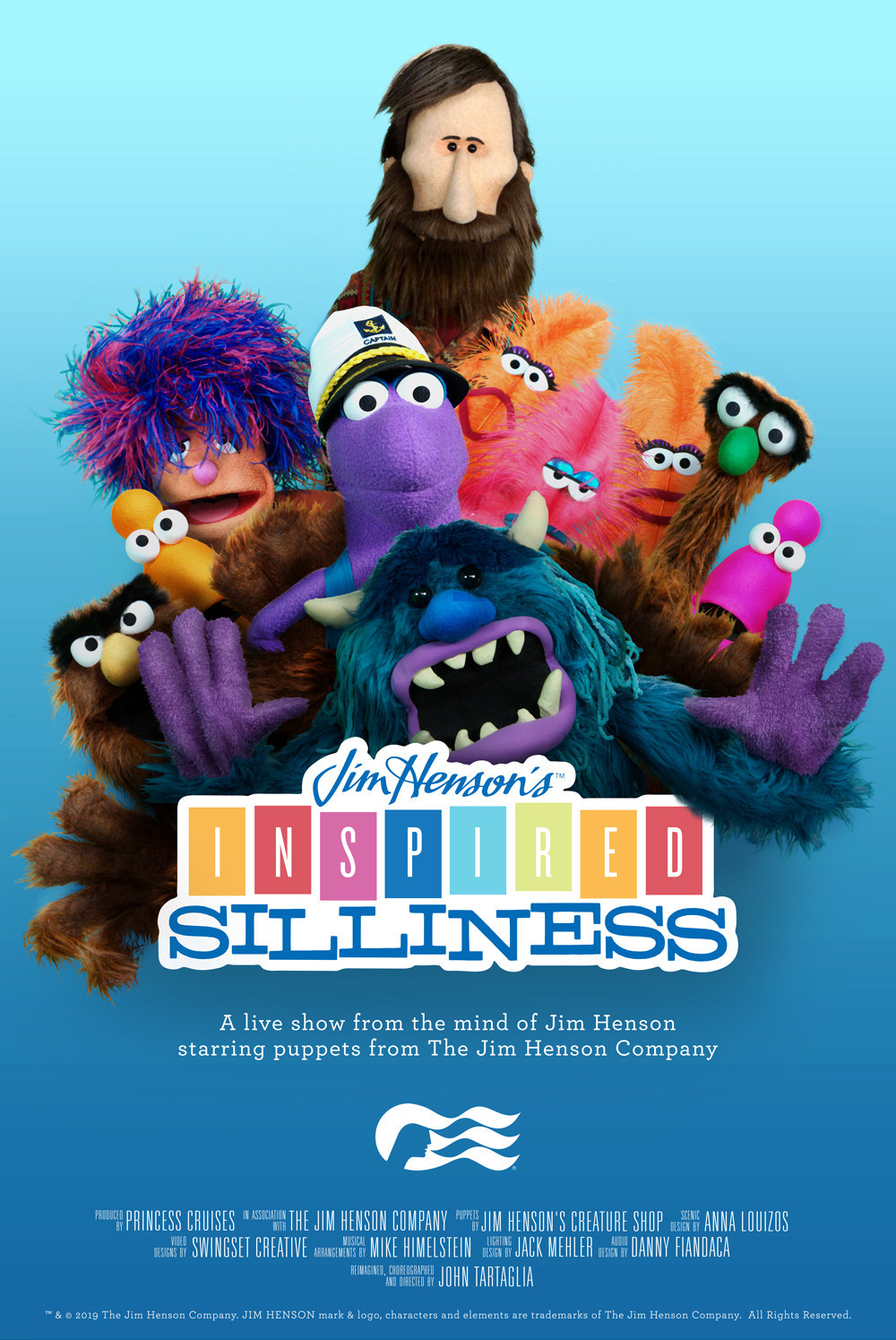 Jim Henson’s Inspired Silliness Puppet Show to Debut Onboard New Sky Princess & Enchanted Princess