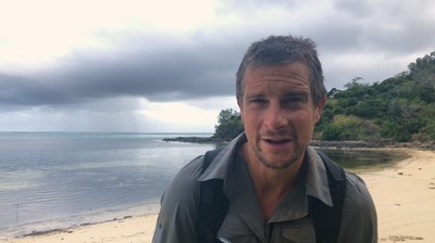 Bear Grylls participates in the Movember public service announcement