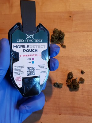 The CBD/THC Differentiation test from DetectaChem works with the MobileDetect App.