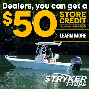 Join the Stryker T-Tops Dealer Network and Sell the World's Best Selling Line of Aftermarket Universal T-Tops for Center Console Boats