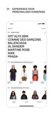 Página de inicio de la app móvil SSENSE (CNW Group/SSENSE)