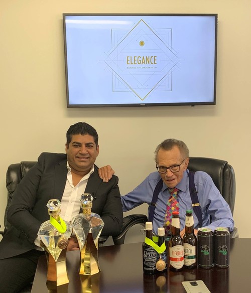 Elegance Brands Inc. Director and CEO, Raj Beri, in a meeting with Advisory Board Member, Larry King.