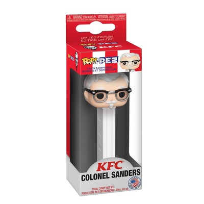 The limited-edition Pop! PEZ Colonel Sanders candy dispenser, featuring his famous white hair and signature glasses, is sure to be the hottest treat this Halloween.