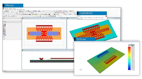 OnScale enables full 3D simulations of MEMS resonators directly from Mentor through SoftMEMS.