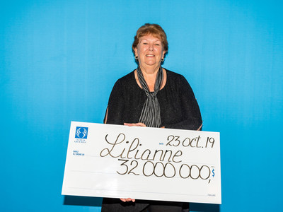 Liliane Synotte Deschênes (32 M$ - Lotto Max) (Groupe CNW/Loto-Québec)