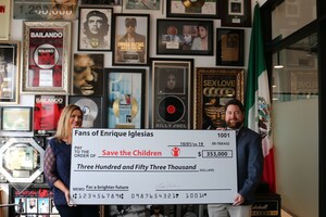 El artista global y ganador del GRAMMY® Enrique Iglesias homenajea a sus fans por ayudar a contribuir más de $350,000 para Save the Children