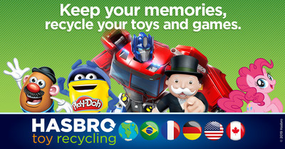 Hasbro Canada Announces Toy Recycling Program, Offers Free Recycling for Well-Loved Toys and Games (CNW Group/Hasbro Canada Corporation)