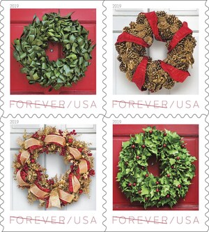 Share your Seasonal Spirit with the 2019 Holiday Wreath Stamps