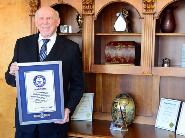Ben Caballero of HomesUSA.com in Dallas-Fort Worth, Texas, has been honored by Guinness World Records, the global authority on record-breaking achievements, for selling 5,801 homes last year.