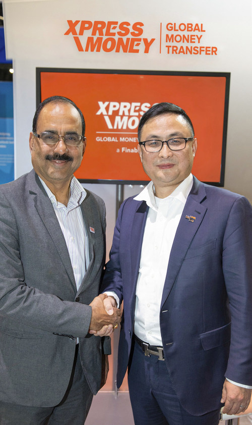 Sudhesh Giriyan, CEO, Xpress Money along with Raymond Qu, CEO and Founder of Geoswift