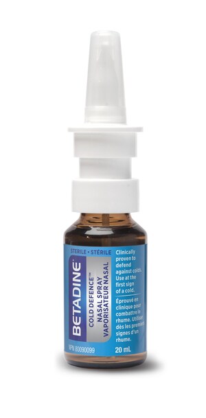 Protégez-vous durant la saison des rhumes avec le nouveau Vaporisateur nasal BETADINE® COLD DEFENCE™