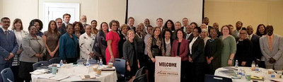 Members of the Virginia Commission on African American History Education in the Commonwealth following their swearing in ceremony Oct 28, 2019, with Virginia education officials and IDRA EAC-South staff.