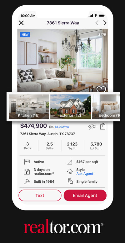 Home shoppers can quickly hone in on the photos that are most important to them by simply selecting a feature category.