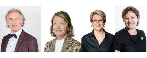 De gauche à droite : Denis Remon, Liane St-Amand, Caroline Tremblay et Isabelle Desbiens (Groupe CNW/Centre facilitant la recherche et l'innovation dans les organisations (CEFRIO))