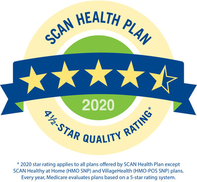 The Centers for Medicare and Medicaid Services (CMS) awards SCAN Health Plan with a 4.5-star rating for the third consecutive year.