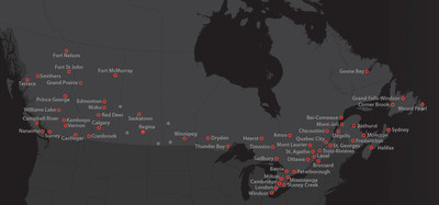 Brandt is now the only full-line construction & forestry dealer to span coast-to-coast-to-coast. (CNW Group/Brandt Tractor Ltd.)