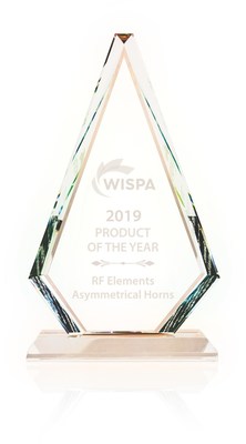ISPs americanas votaram a favor das antenas Asymmetrical Horns da RF elements para o Prêmio Produto do Ano de 2019 da WISPA