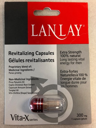 Capsules Vita-X Revitalizing Extra Strength (plaquette alvéolaire) - Amélioration de la performance sexuelle (Groupe CNW/Santé Canada)
