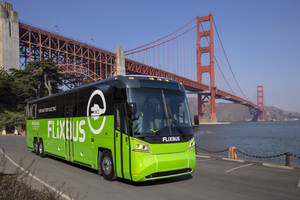MCI kicks off electric with its D45 CRTe LE CHARGE and electric FlixBus demonstration in San Francisco, California