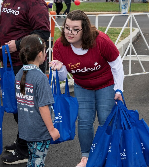 Sodexo team members provided nutritious snack bags to over 3,600 participants completing the MCM Kids Run.