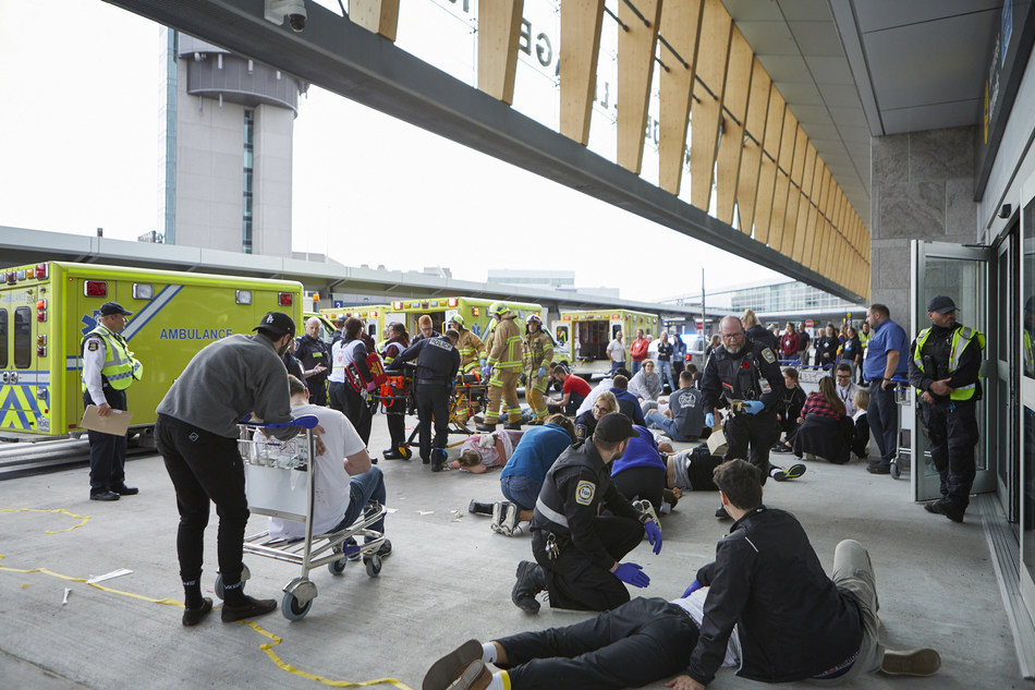 Emergency exercise, Quebec City Jean Lesage international Airport, October 30, 2019 (CNW Group/Aéroport de Québec)