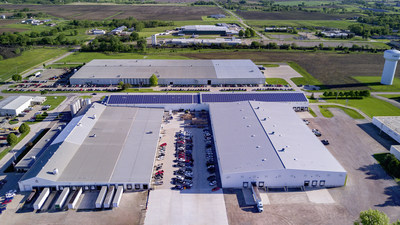 Agri-Industrial Plastics Company combines a 517 kW roof-mounted array with a 212 kW-hour Tesla Powerwall as part of a peak demand reduction strategy.