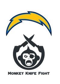 Monkey Knife Fight - Los Angeles Chargers logo