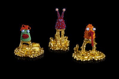 Meet the Microfreaks: Lip Tide, Hot Shot and Dr. Licky, a handcrafted line of creatures born out of a collaboration between Niki and Simon Haas and the Haas Sisters of Lost Hills. Each limited-edition sculpture has its own story and a talent for making the world a better place. Microfreaks are now available for purchase exclusively on Sotheby’s Home with 25 percent of sales benefiting the community of Lost Hills.