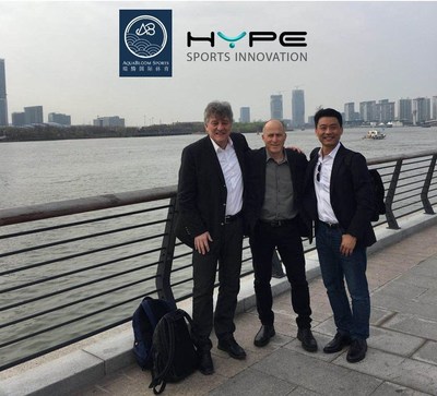Left to Right - Bernd Wahler - Chairman, HYPE SI, Dr. Ilan Hadar - CEO HYPE SI, Mike Yang Founder and CEO of AquaBloom Sports Group