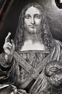 Salvator Mundi ©2019 thierry Ehrmann - courtesy of Organ Museum / Abode of Chaos (PRNewsfoto/Artprice.com)