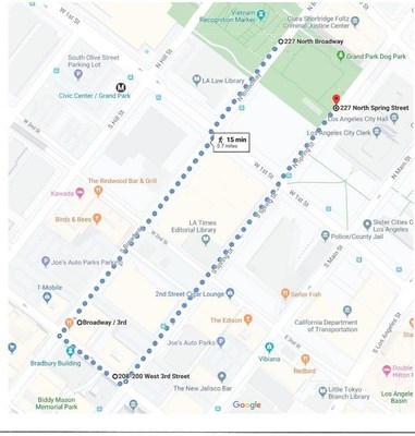 Nov. 1 march route map