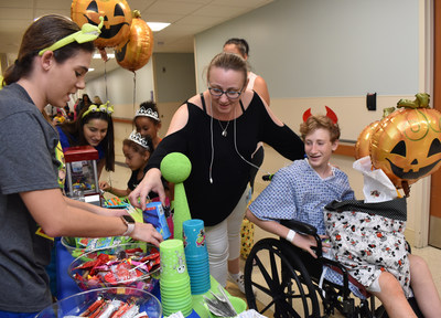 Fourteen-year-old Matthew Balogh and dozens of other pediatric patients celebrated Halloween by trick-or-treating throughout St. Joseph's Children's Hospital in Tampa on Thursday, Oct. 31, 2019. Fourteen-year-old Matthew Balogh and dozens of other pediatric patients celebrated Halloween by trick-or-treating throughout St. Joseph's Children's Hospital in Tampa on Thursday, Oct. 31, 2019.