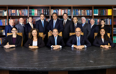 The GGRBHS&M Team. From left to right seating: Rachel Jacobs, Diana Carnemolla, Ben Rubinowitz, Howard Hershenhorn, Marijo Adimey. From left to right standing: Robert Sunshine, David Larkin, James Rubinowitz, Christopher Donadio, Jeffrey Bloom, Peter Saghir, Anthony Gair, Richard Steigman, Stephen Mackauf and Michelle Levine