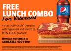 Little Caesars® Pizza Treats Veterans and Military to Free HOT-N-READY® Lunch Combo for Veterans Day