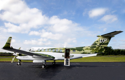 Wheels Up adds Camouflage King Air 350i aircraft to Wheels Up Cares fleet, honoring those in the military who bravely served and continue to serve their country.