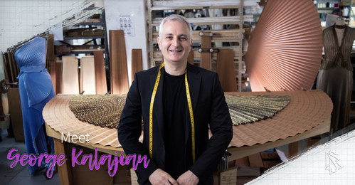 Scientologist George Kalajian, the trend-setting expert on the art of pleating garments.