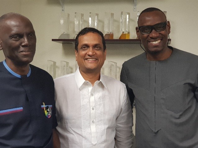 From Left - Ayo Oluwatosin, GMD, Rosabel Group; Srikanth Ramachandran, Founder/CEO, Moving Walls and Tosan Omagbemi, MD, Interaction Channel Ltd.