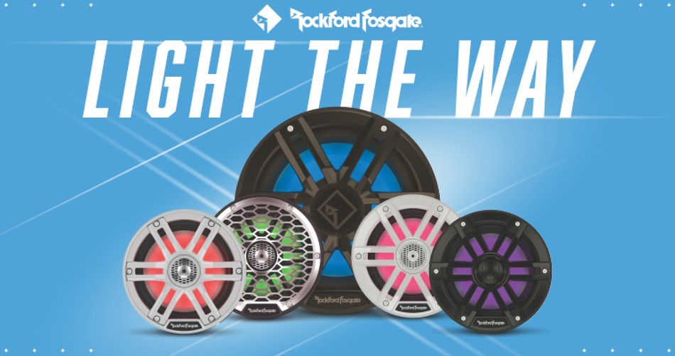 Rockford Fosgate Marine Color Optix™ Speakers and Subwoofers (M1 Series and M2 Series shown)