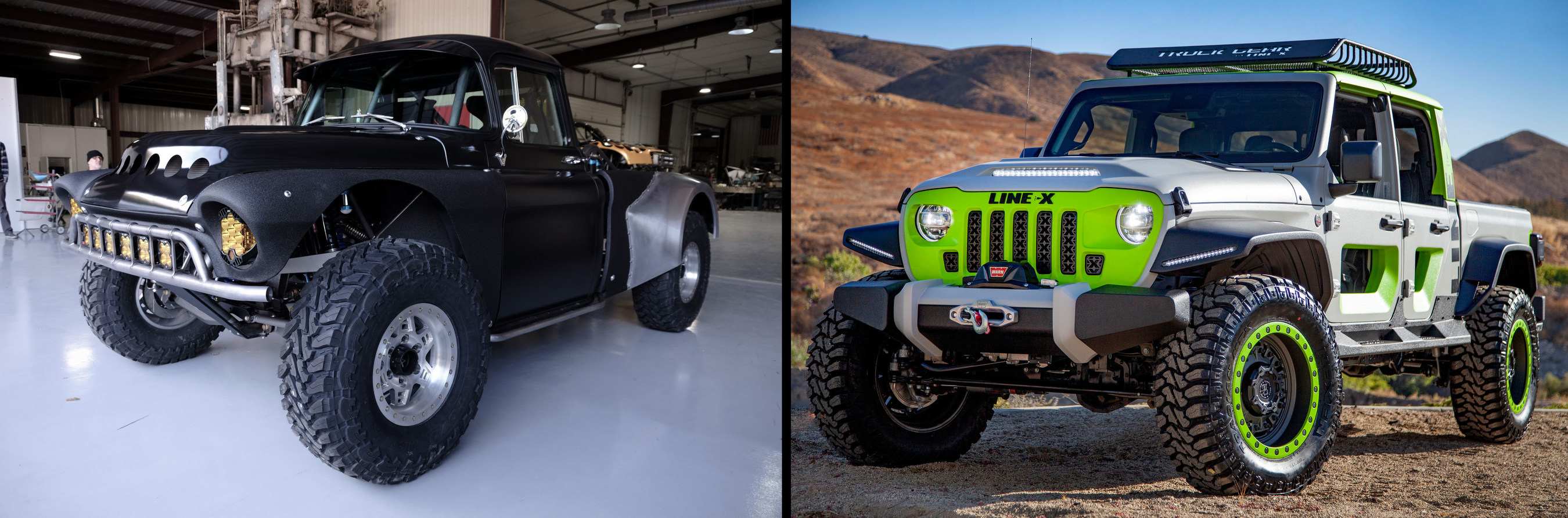 LINE-X Teams Up With Two Legendary Builders For 2019 SEMA Show -Fabrication Icons Jesse James And Kenny Pfitzer Create Off Road Classics For World's Largest Automotive Aftermarket Show