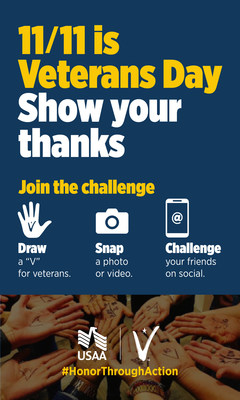 USAA encourages all to join the challenge and celebrate the more than 18 million veterans in the U.S. To learn more, visit usaa.com/veteransday.