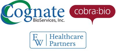 Cognate BioServices adquire a Cobra Biologics em uma ação transformadora para as duas empresas, com financiamento da EW Healthcare. A aquisição cria uma plataforma empresarial global para acelerar a transição de tecnologias celulares e gênicas para terapêuticas comerciais inovadoras. (PRNewsfoto/Cobra Biologics, Cognate)