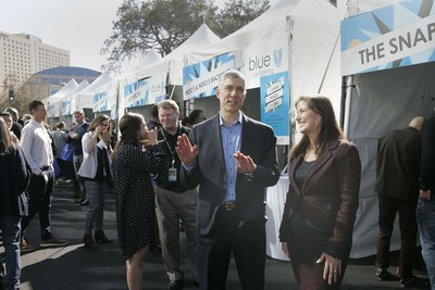 Blue Shield of California CEO Paul Markovich (center) speaks with Oakland Mayor Libby Schaaf (right) during a ribbon-cutting celebration for the nonprofit health plan's new Oakland headquarters on Monday Blue Shield of California CEO Paul Markovich (center) speaks with Oakland Mayor Libby Schaaf (right) during a ribbon-cutting celebration for the nonprofit health plan's new Oakland headquarters on Monday