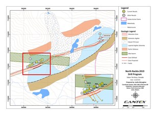 Cantex intersects 12 metres (4.2 metres true width) of 52.61% lead-zinc with 7.45 oz/ton silver at North Rackla