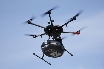 This system is emissions-free as drones run on electric batteries.