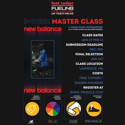 Foot Locker, New Balance and PENSOLE Open Registration for Next 
"Fueling the Future of Footwear" Master Class