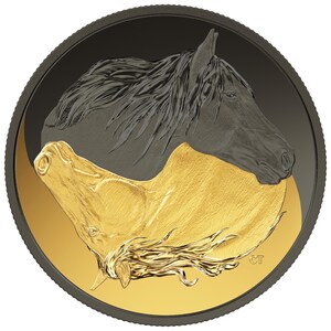 O "Cavalinho de Ferro" em preto e dourado representa coragem e orgulho na nova moeda da Casa da Moeda Real Canadense
