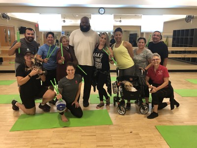 A recent pound fitness workout – where participants use drumsticks to mark the beat as they do aerobic exercises – gave warriors a chance to pound their way to fitness and make new connections.
“Through health and wellness activities, I have friends I can call,” Navy veteran Jennifer Tanner said. “Wounded Warrior Project has enabled me to stay connected and not isolate myself – and work through my demons with other veterans.” A recent pound fitness workout – where participants use drumsticks to mark the beat as they do aerobic exercises – gave warriors a chance to pound their way to fitness and make new connections.
“Through health and wellness activities, I have friends I can call,” Navy veteran Jennifer Tanner said. “Wounded Warrior Project has enabled me to stay connected and not isolate myself – and work through my demons with other veterans.”