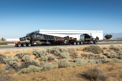 F-117 Nighthawk fuselage in transport in front of Lockheed Martin Skunk Works® in Palmdale, California. F-117 Nighthawk fuselage in transport in front of Lockheed Martin Skunk Works® in Palmdale, California.